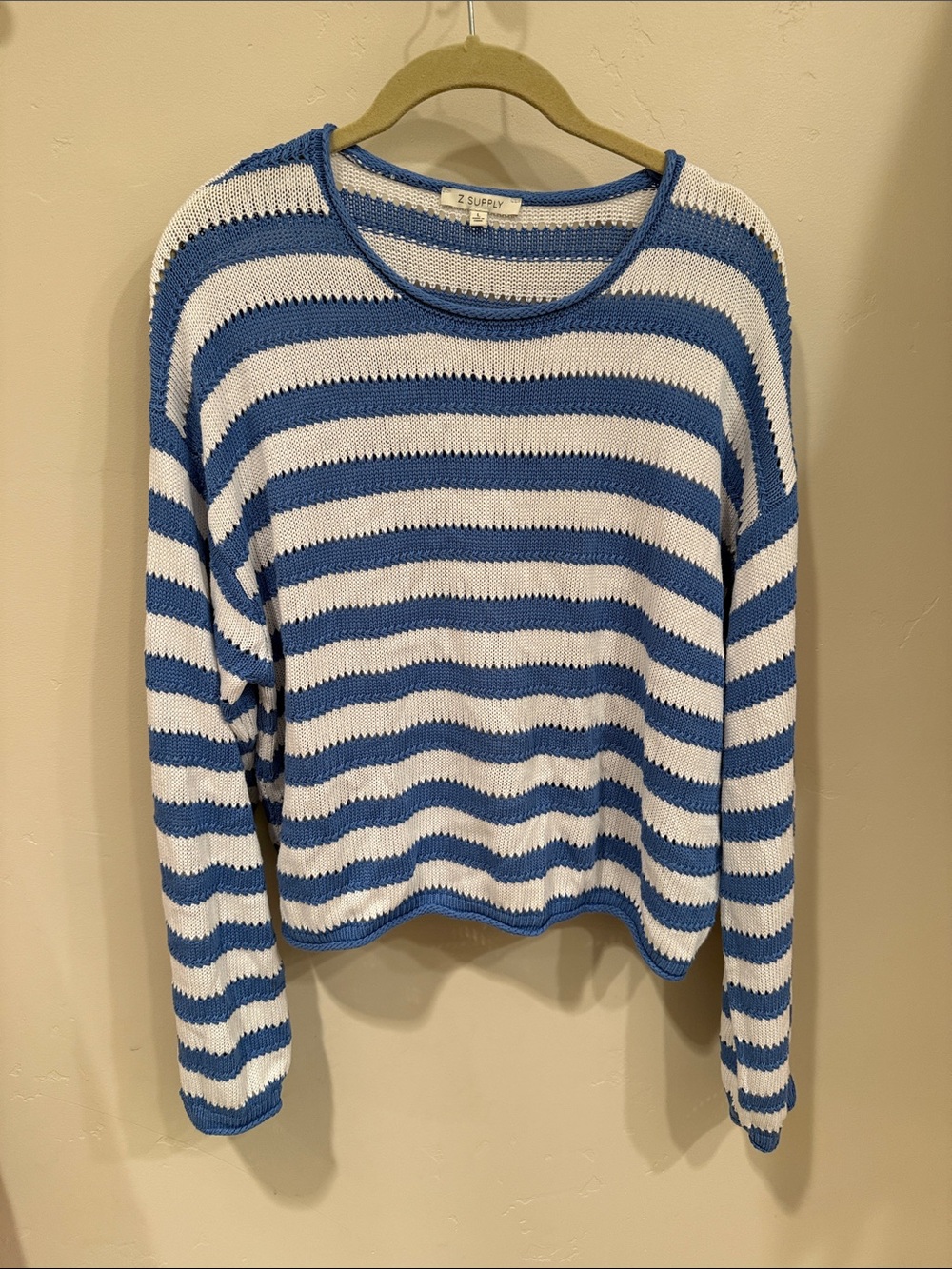 Z Supply Blue & White Striped Knit Top